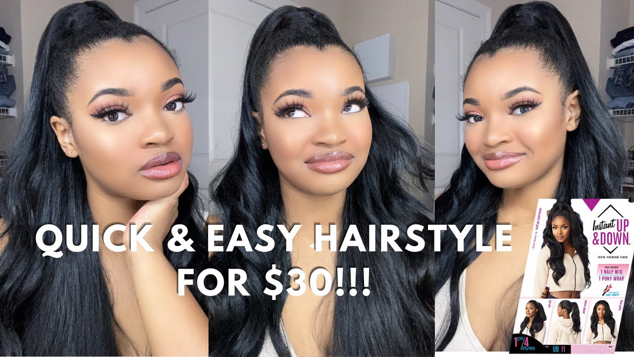 QUICK & EASY HAIRSTYLE FOR $30!!!! | FT. SENSATIONNAL INSTANT HALF UP/HALF DOWN