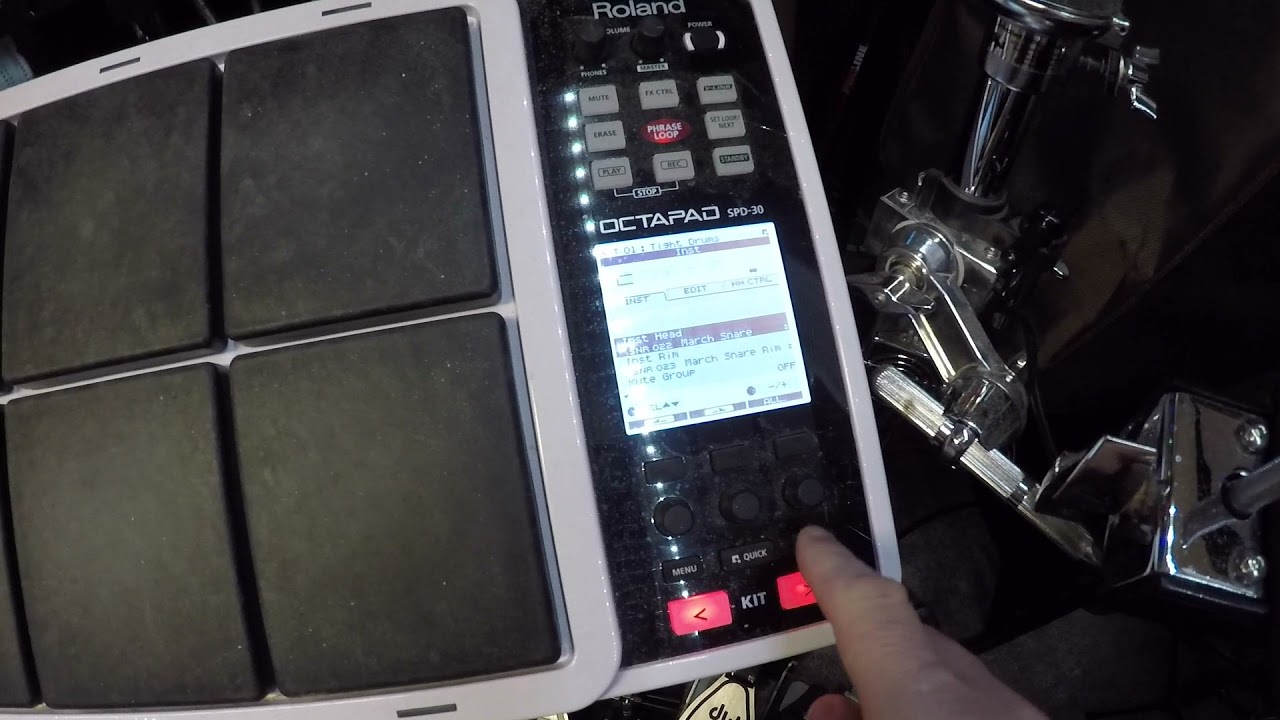 SPD-30 Roland OCTAPAD - Setting Up An External Pad - JOEDRUMS2112