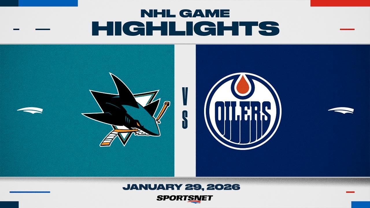 NHL Highlights | Sharks vs. Oilers - January 29, 2026