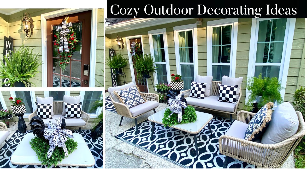 COZY OUTDOOR DECORATING IDEAS/PORCH MAKEOVER