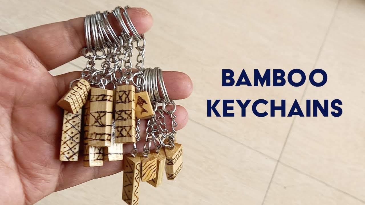 Nature's Touch: Handcrafted Bamboo Keychains | Eco-friendly Elegance!