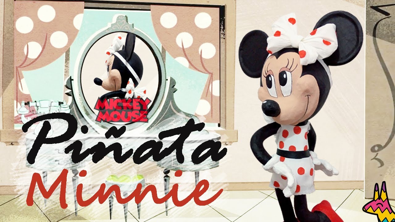 !Realizamos Piñata/figura de Minnie Mouse¡ Como hacer... 🤯