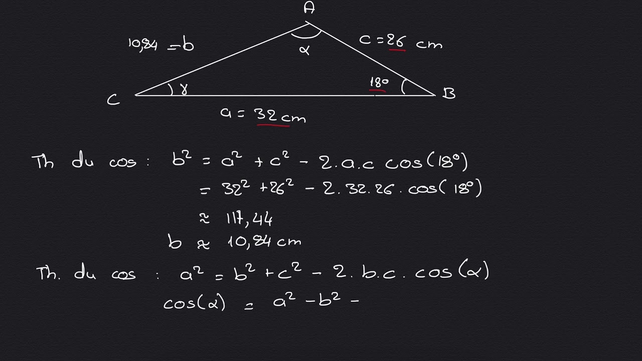Résoudre un triangle quleconque 2