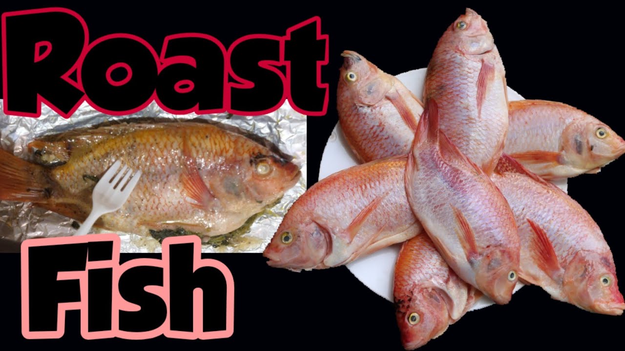 Roast Fish 🐟 With Stuffed Callaloo And Okra On The Grill Foil Roasted