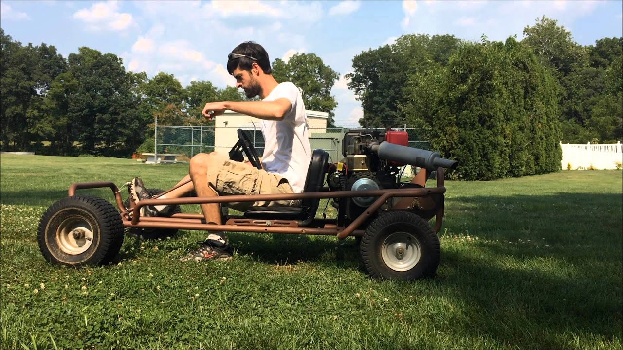 Diesel go kart electric start test