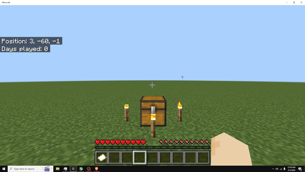 Walking forever in Minecraft Super Flat
