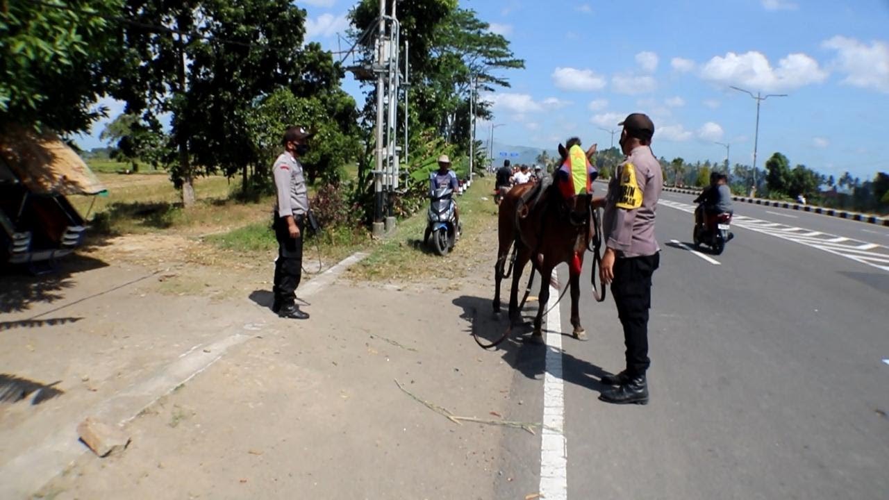 DETIK-DETIK POLISI BUBARKAN AKSI BALAP CIDOMO DI JALUR BIL II