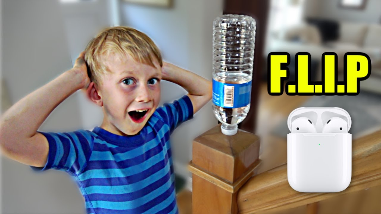 Game of BOTTLE FLIP for AirPods | Colin Amazing