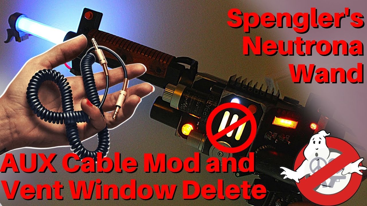 EASY Vent Window Delete and Aux Jack Install - Hasbro 🚫Ghostbusters Spengler's Neutrona Wand How To