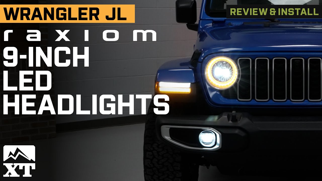 Jeep Wrangler JL Raxiom 9-Inch LED Headlights with DRL and Turn Signals Review & Install