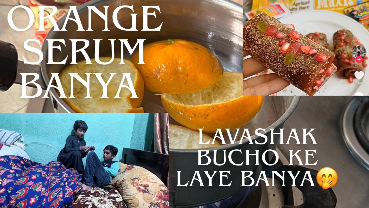 Orange Ka Face Serum Banaya Aur Bachon Ko Lavashak Bana Kar Khilaya 🍊😄