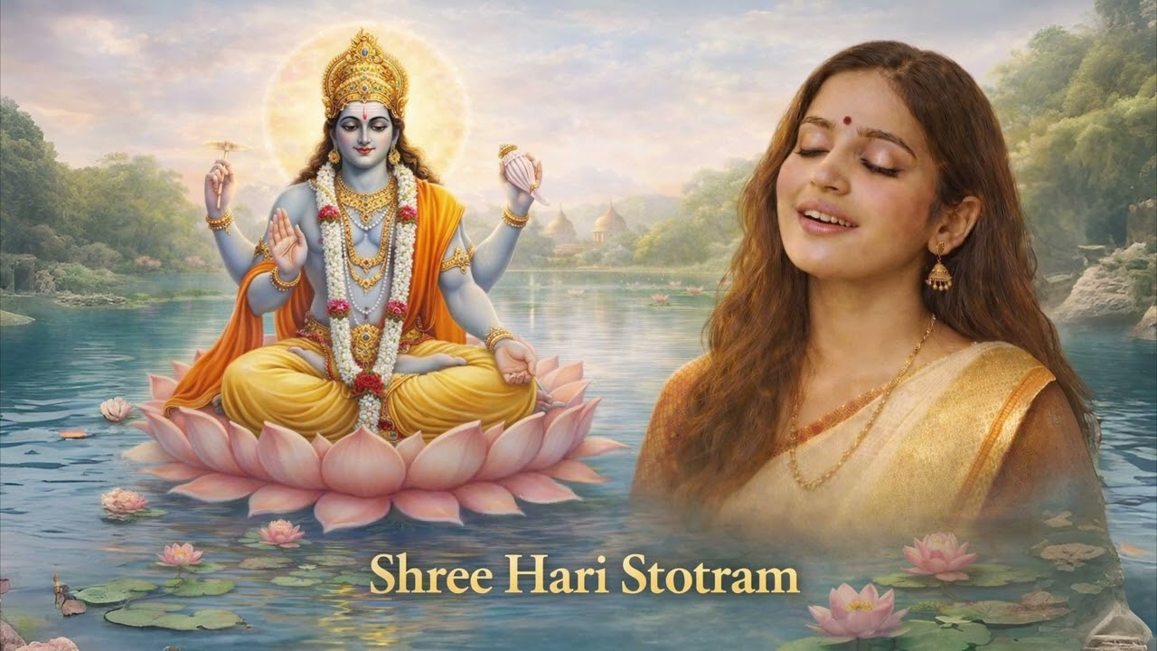 Shree Hari Stotram | Calm & Peaceful Vishnu Stotram | Divine Chant for Peace | Lyrics