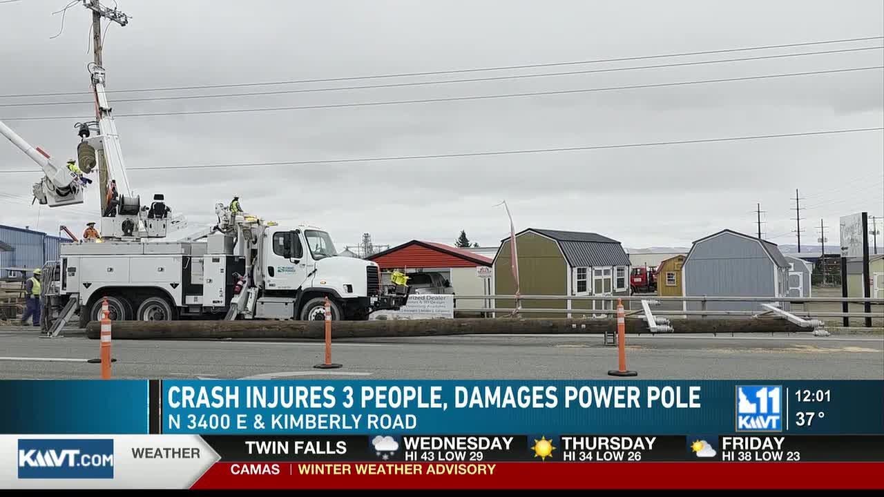Woman injured in collision with utility truck on Kimberly Road