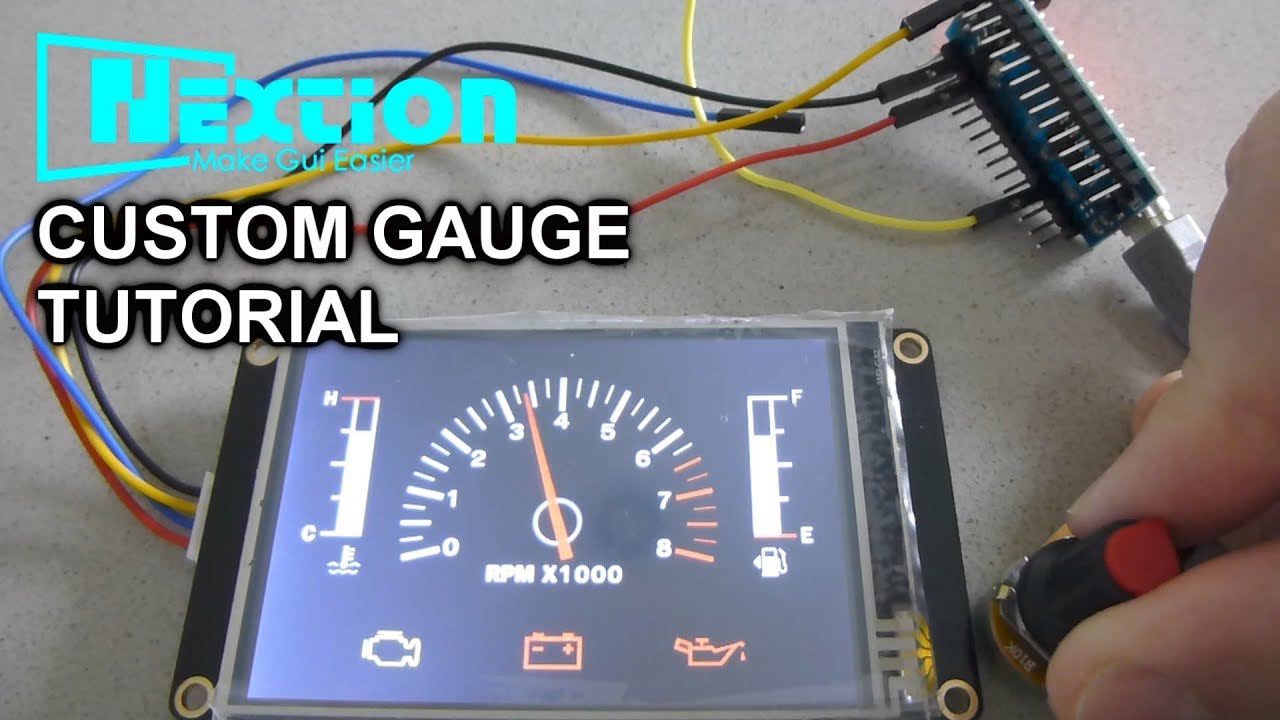 Урок №4 по Nextion+Arduino: пользовательские датчики и видео