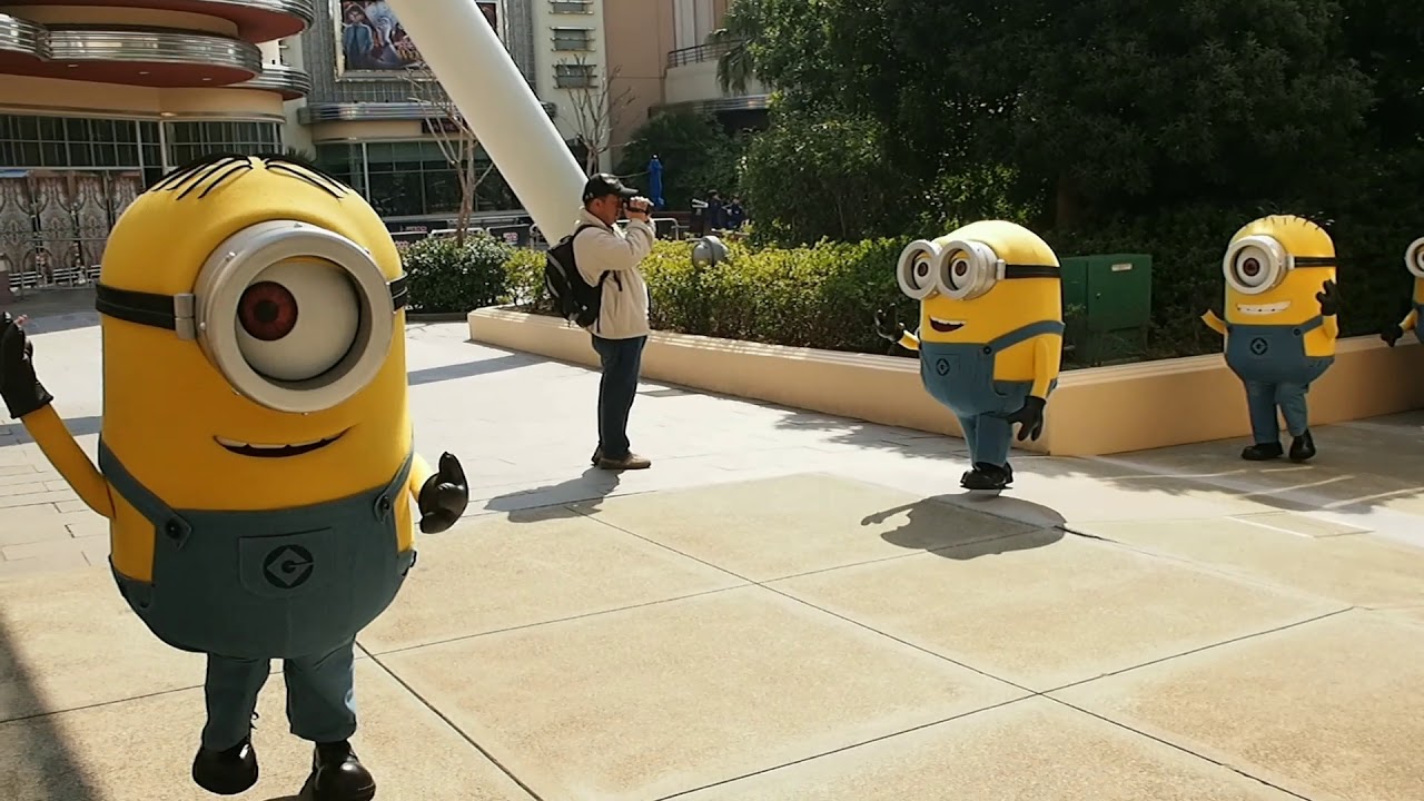 【usj】ミニオンスーパーグリーティング  ミニオン達がたくさんやって来た 可愛すぎる