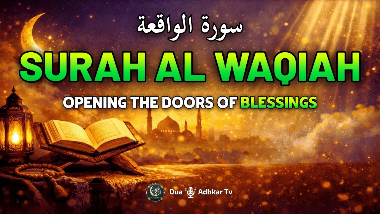 Surah Al Waqiah (سورة الواقعة) -Opening the Doors of Blessings, Peace & Sustenance | Dua & Adhkar Tv