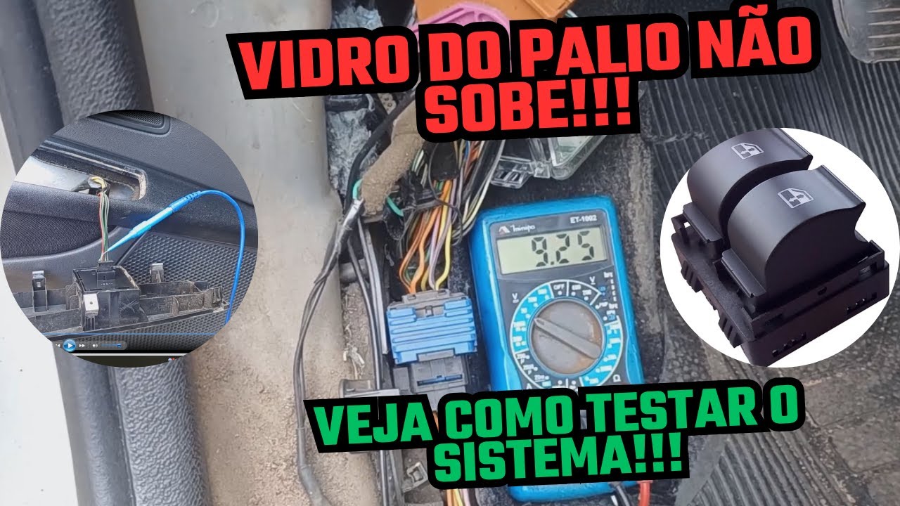 Como testar botão vidro elétrico Palio Punto Botão resistivo