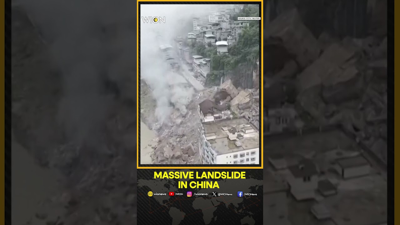 Landslide Buries Buildings in China's Chongqing, State Media Reports | WION Shorts