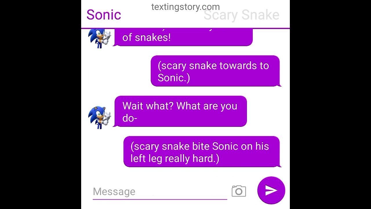 Sonic and friends texting story episode 2 Sonic got bitten by a scary snake
