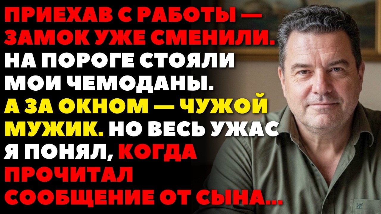 Приехав с работы - замок СМЕНИЛИ, на пороге стояли ЧЕМОДАНЫ, внутри - ЧУЖОЙ мужик, потом я увидел...