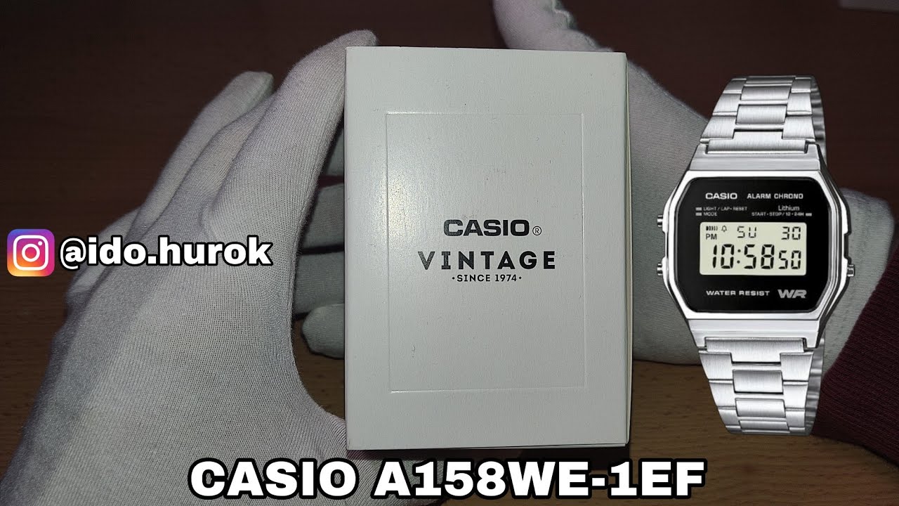 Casio A158-WEA-1EF kicsomagolása, bemutatása 