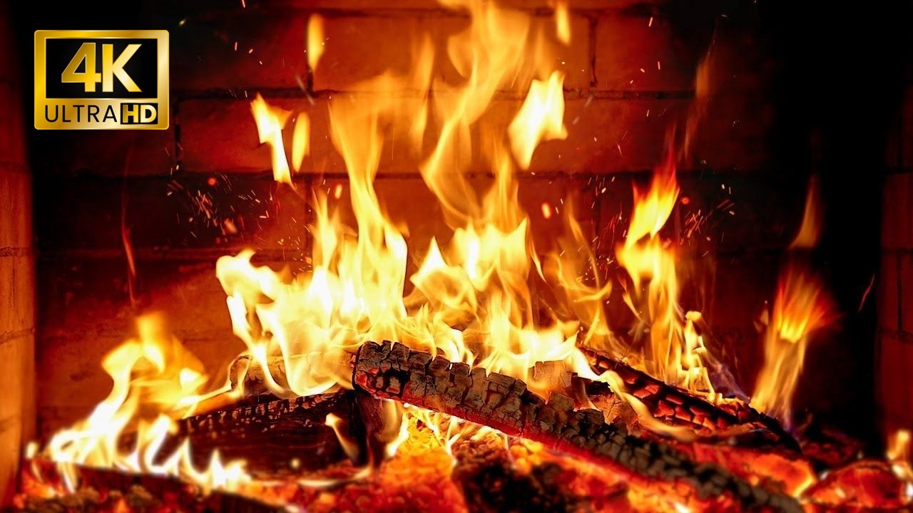 🔥 Cozy Fireplace NO ADS (Live 24/7). Fireplace 4K Ultra HD. Relaxing Fire Sounds for Sleep