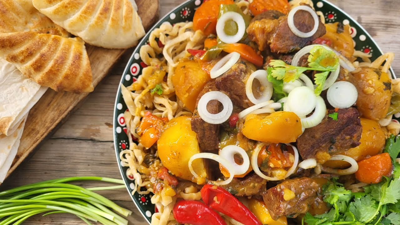 КУРГАК КЕСМЕ в казане на костре. Сухая лапша. Простое и очень вкусное блюдо