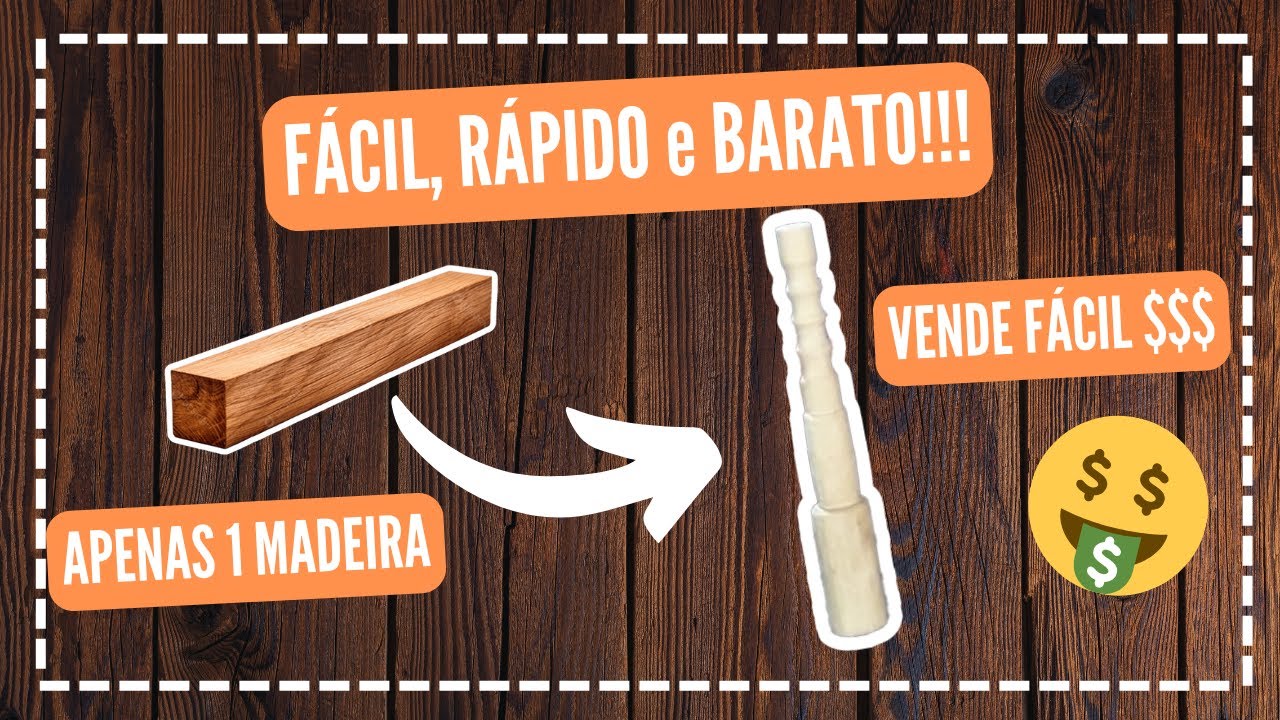 Socador de Madeira SIMPLES e R&Aacute;PIDO de fazer | Passo a Passo!