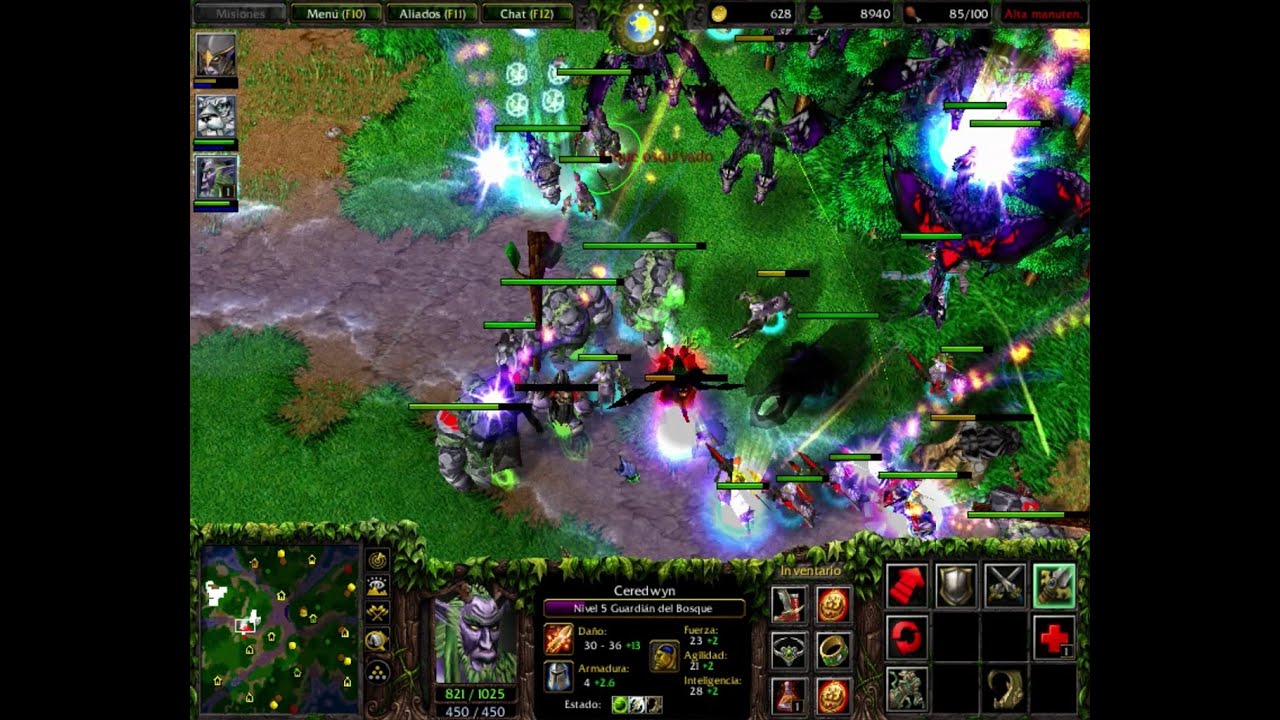 🧊Warcraft 3 The Frozen Throne🧊Night Elves 🆚Random‼️Ordenador Demente‼️🗺️Map🗺️Bosque Gnoll