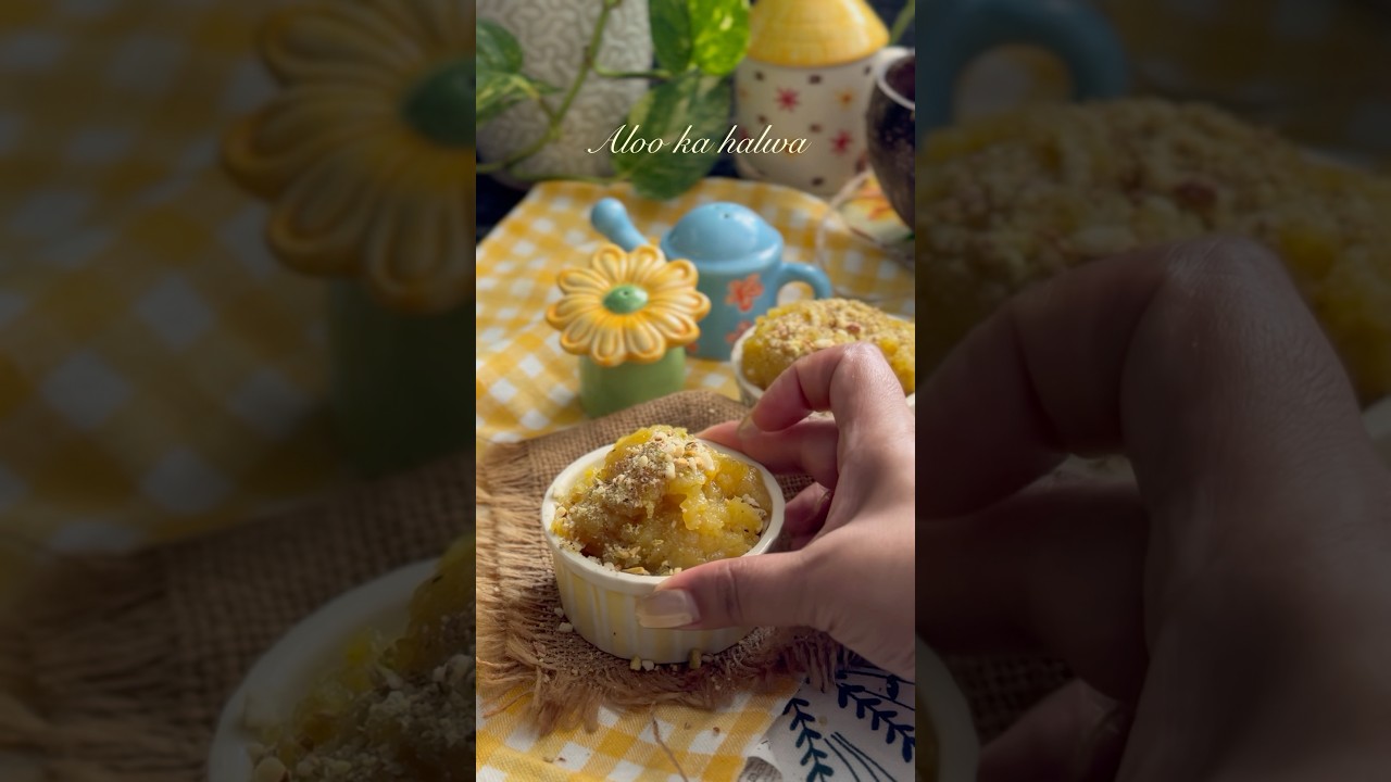 Have you ever eaten Aloo Halwa?? #aloo #homemade #dessert #shortsfeed #shortsviral