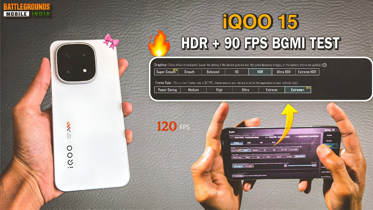 iQOO 15 HDR + 90 FPS BGMI Test 🔥 | is It Best Gaming Phone? 😱💥