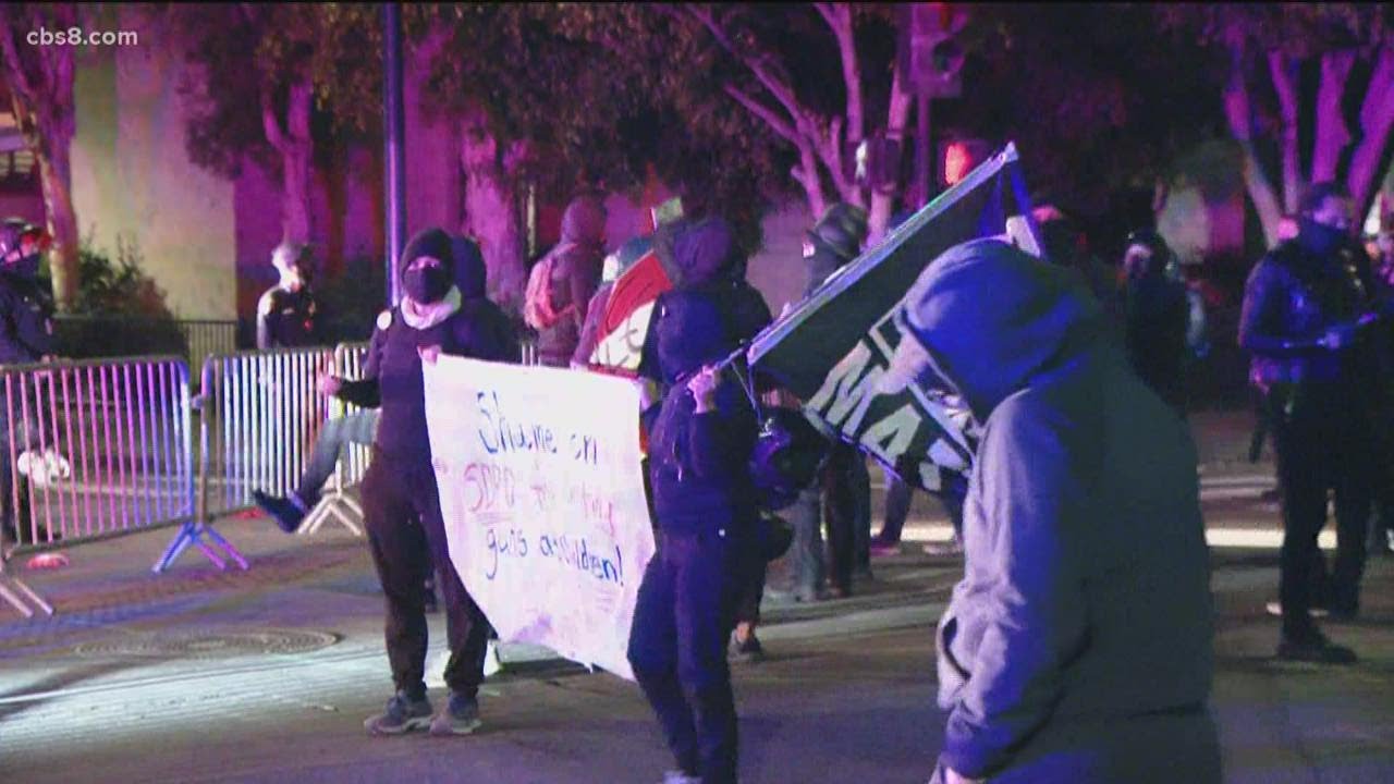 Body cam video sparks protest at SDPD headquarters