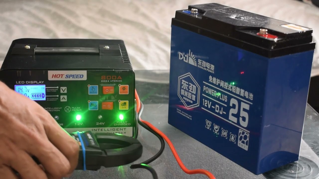 hot speed fast lead acid battery charger (unboxing and testing)