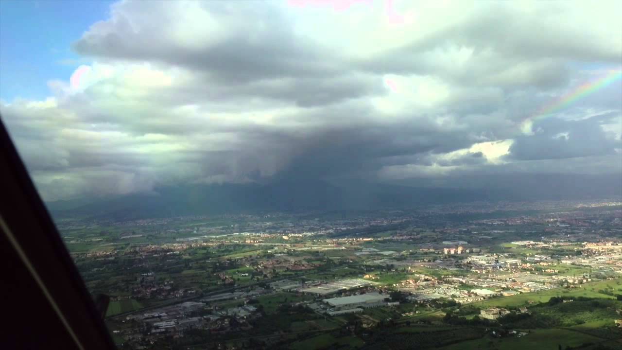 Approach and landing at Firenze airport LIRQ time-lapse