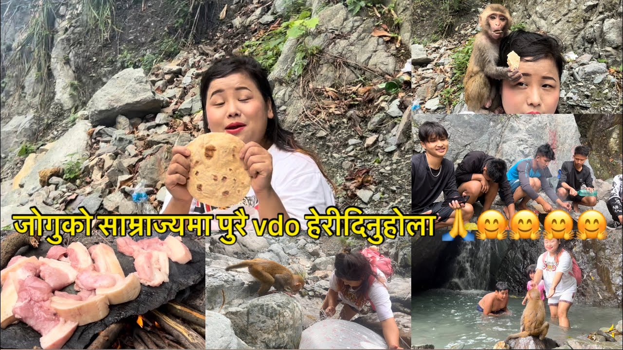 Jharna-khola ma jogu ra babulai swimming garaudai 🤗🤗🤗🤗