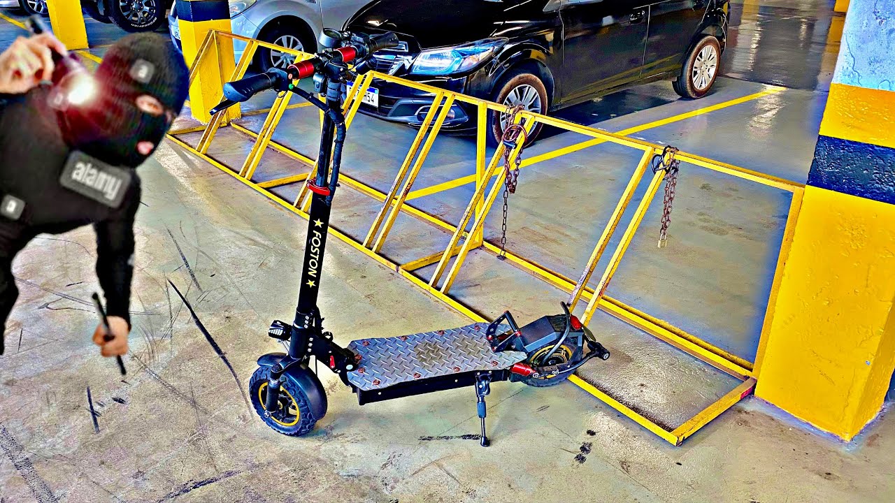 ⚡️🛴🔋Como deixar o patinete elétrico seguro no bicicletário?