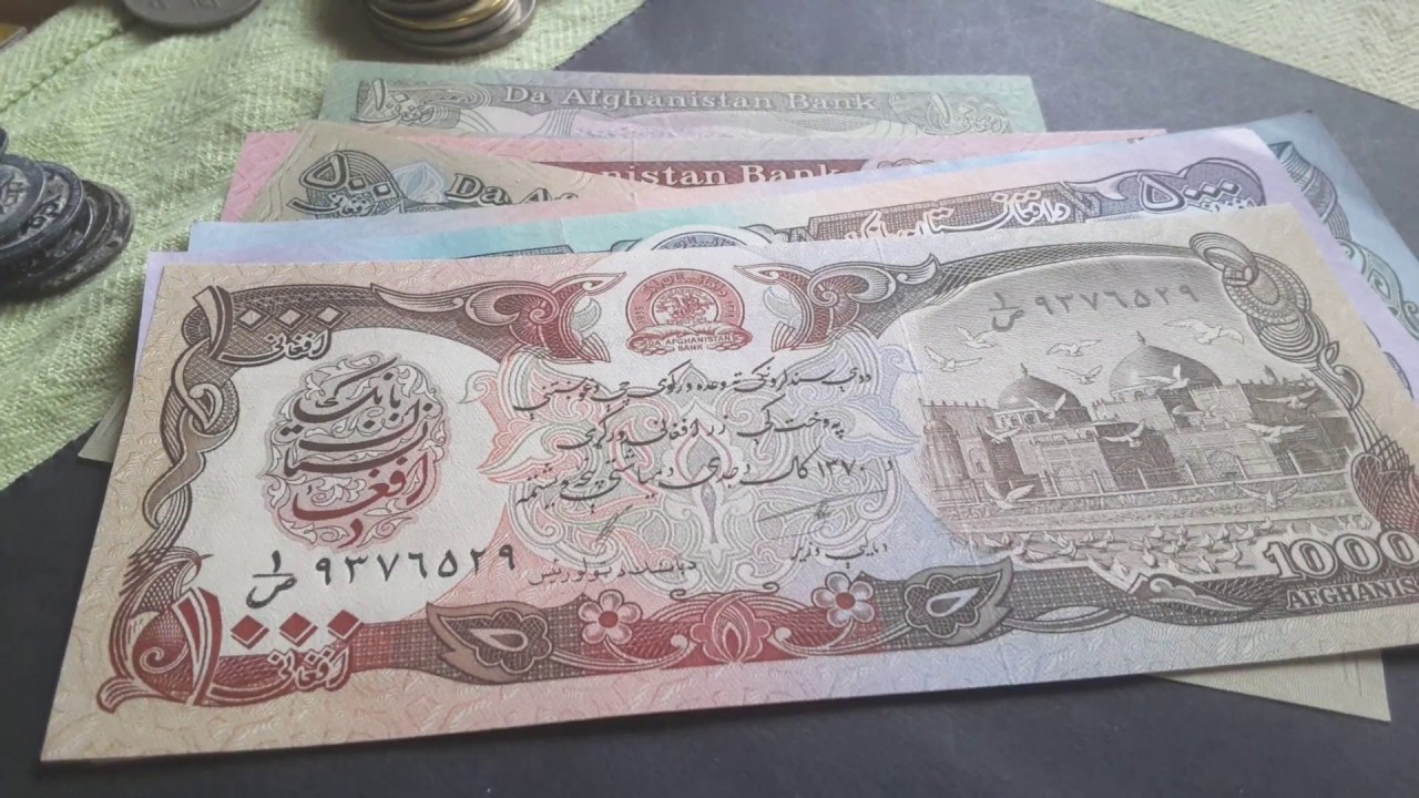 Afghan banknotes during the civil war 1979-2002