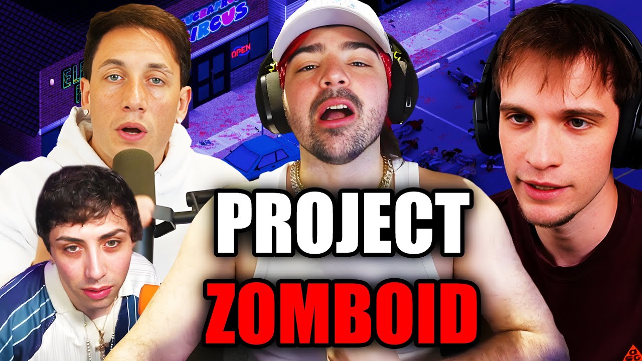 BANANIROU juega PROJECT ZOMBOID con ZEKO MOMO y CARRE