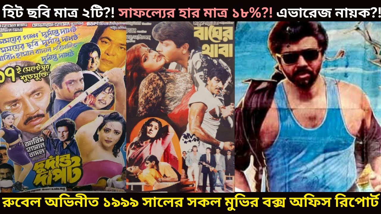 রুবেল অভিনীত ১৯৯৯ সালের সকল মুভির বক্স অফিস রিপোর্ট - Rubel All Movie Box Office Analysis 1999