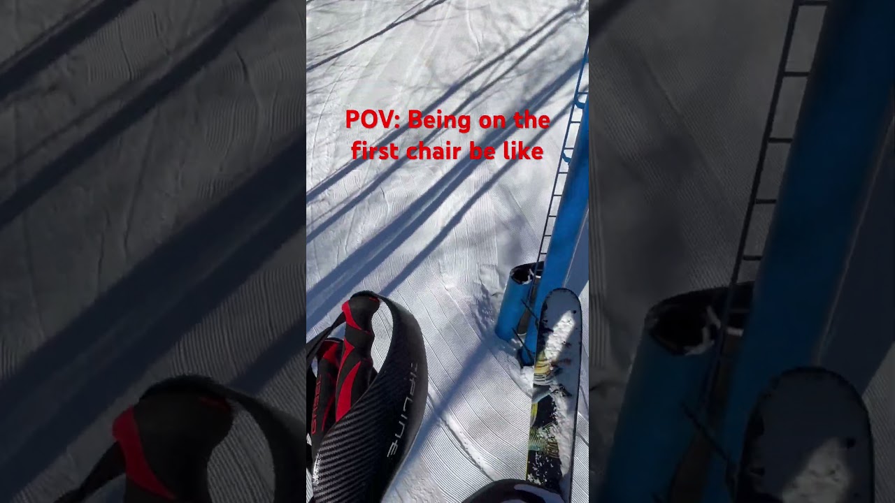 Being on the first chair 🔥 #skiing #shorts