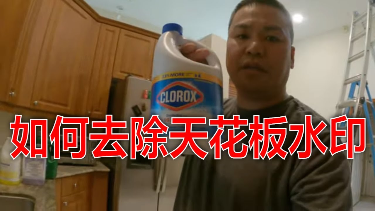 Ceiling Water Stain Removal / 如何去除天花板水印?【MINGCHUNG李銘仲】