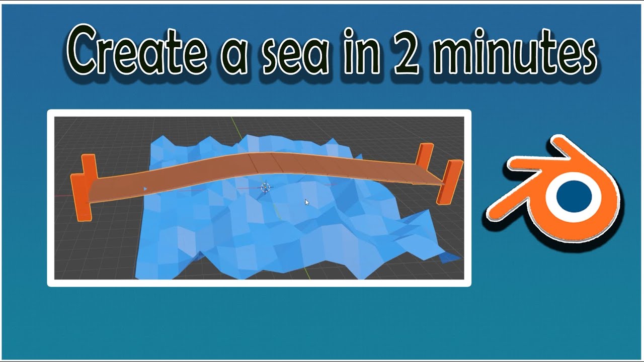 Learn to model the sea in 2 minutes #blender #displacemodifier