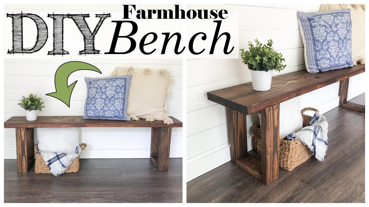 $15 DIY Farmhouse Bench!