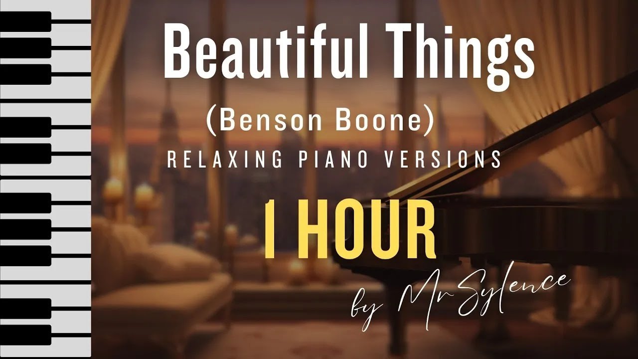 (1 HOUR) Beautiful Things piano cover - Benson Boone - Relaxing version by MrSylence