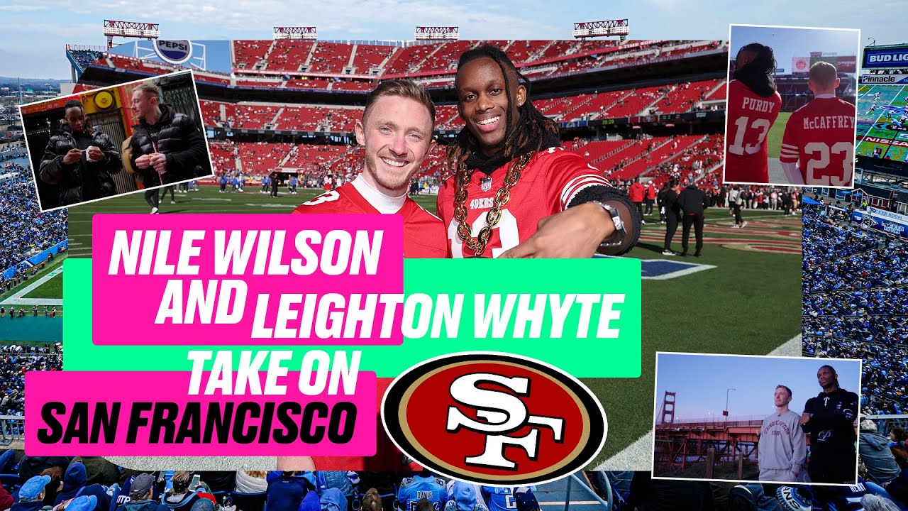 MEETING CHRISTIAN MCCAFFREY, 49ERS GAME DAY IN SAN FRANCISCO | NILE WILSON & LEIGHTON WHYTE | NFL UK