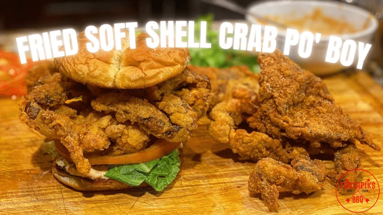 Лучший жареный краб в мягком панцире Po Boy