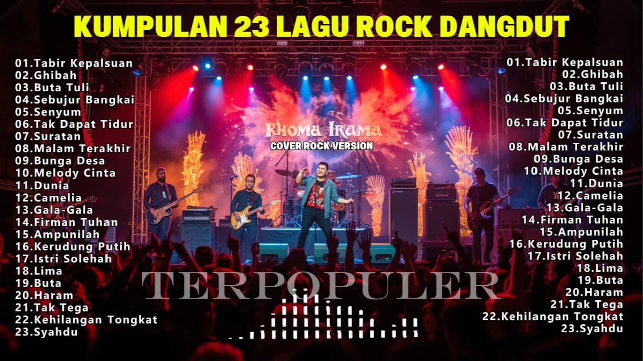 KUMPULAN 23 LAGU ROCK DANGDUT TERPOPULER | rock version