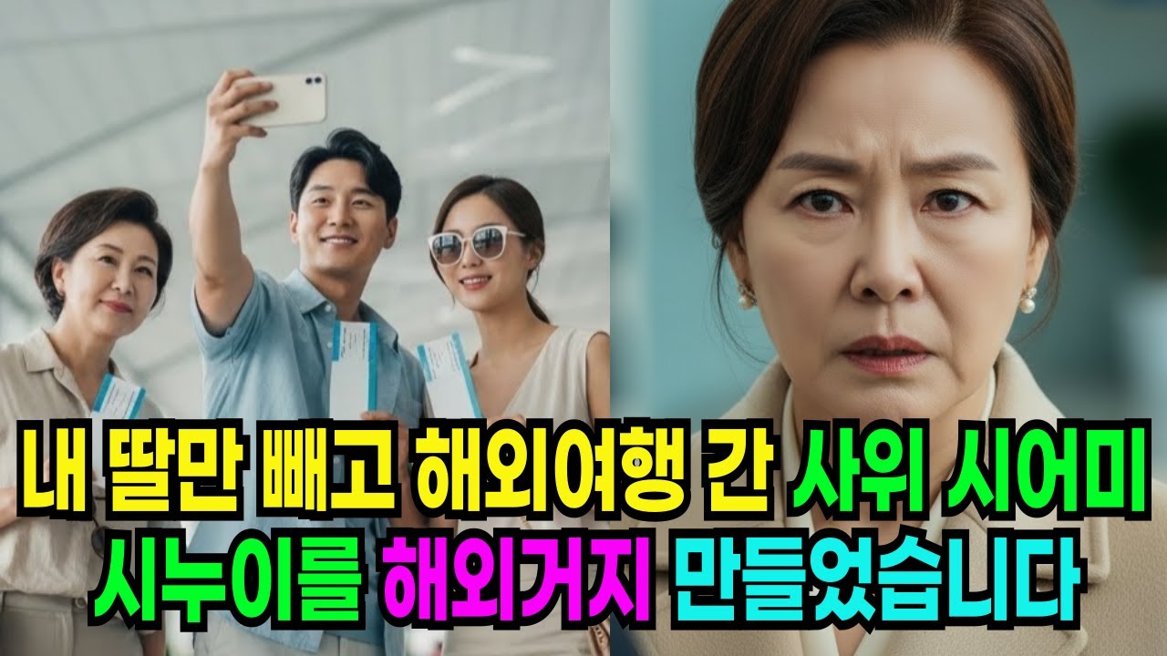 집 지키는 개 취급하며 내 딸만 빼고 푸켓으로 떠난 사위, 시애미, 시누이 공항 도착하자마자 카드부터 막고 복수했습니다... 노후사연 | 감동사연 | 오디오북