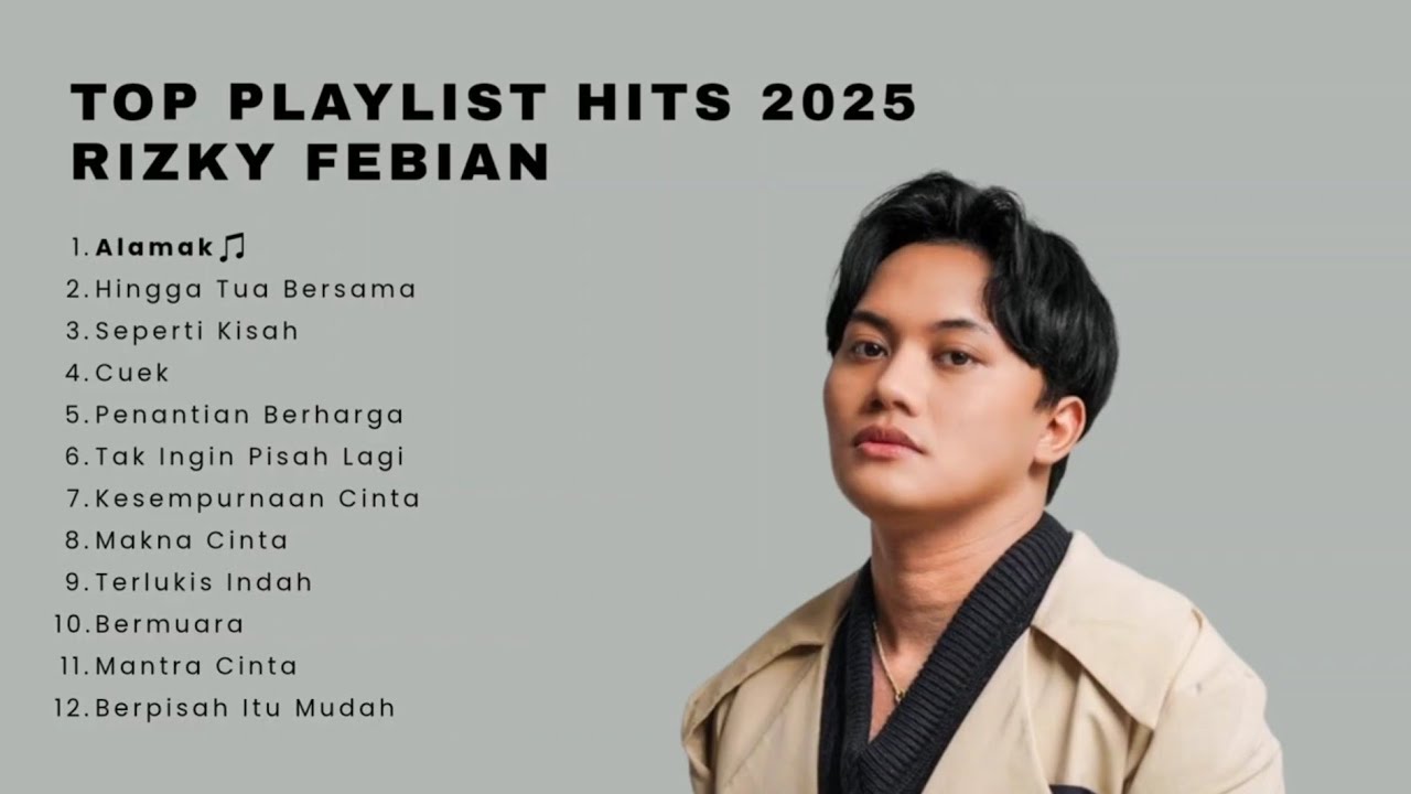 TOP PLAYLIST HITS 2025 | RIZKY FEBIAN #rizkyfebian #musikindonesia #playlist 