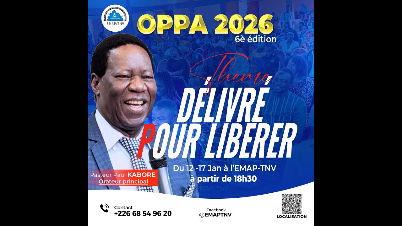 Opération je Prends Possession de mon Année 2026 - OPPA 26 - Jour 1. Theme: Délivré pour libérer